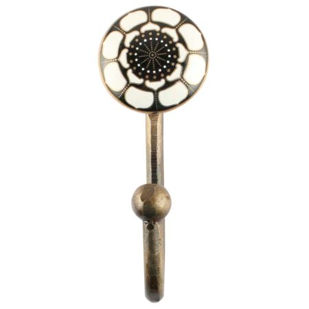 Golden Ceramic Floral Wall Hook Online